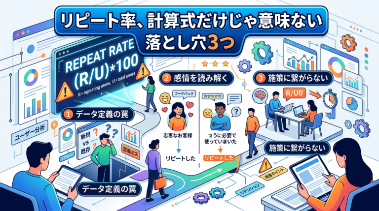リピート率の計算方法と改善の考え方—40,000PVやっても気づかなかった構造