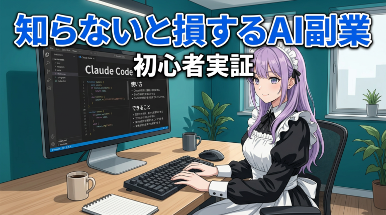 Claude Code使い方を副業初心者が試したら、やることが変わった