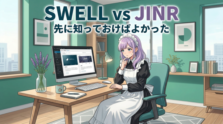 SWELL・JINR比較~テーマ選びで後悔したくない人へ~知らなくて損したこと