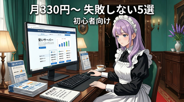 格安レンタルサーバーおすすめ5選｜月330円台でWordPressを動かす、速さも妥協しない初心者向け選び方